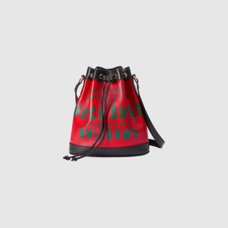 Gucci/古驰高仿包包 Gucci 100特别系列Ophidia歌词印花水桶包